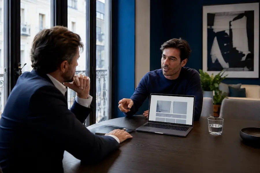 Agencia de diseño web en Madrid trabajando en un proyecto web premium
