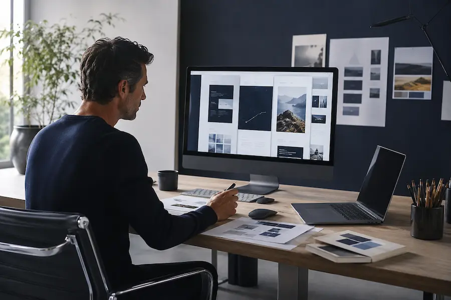 Proceso de diseño web premium para una página profesional en Madrid